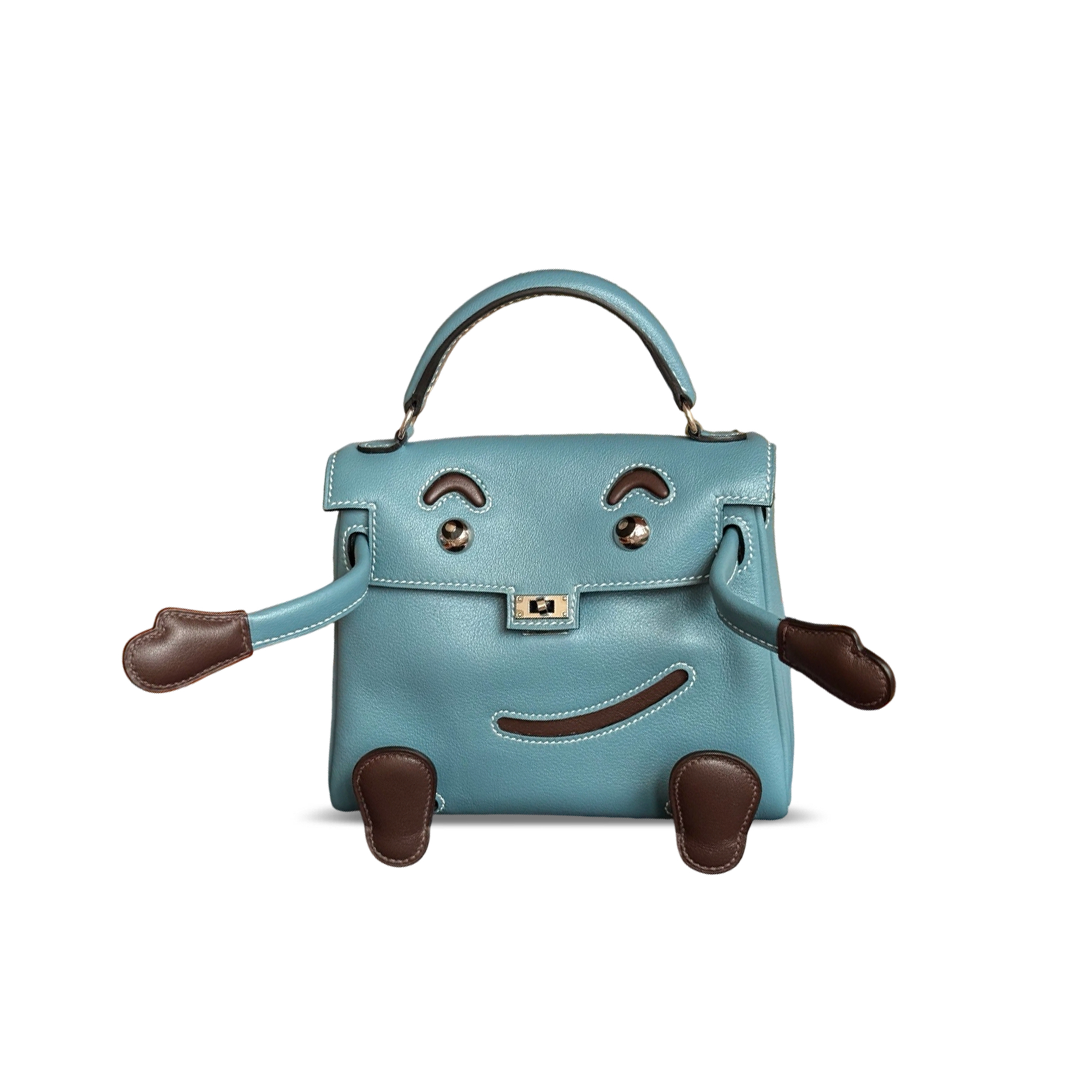 H**mes MASTER KELLY DOLL SWIFT PALLADIUM HARDWARE (16*12*7cm)
